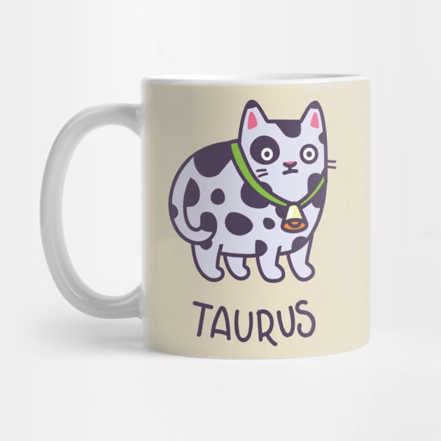 Funny Taurus Cat Horoscope Tshirt - Astrology and Zodiac Gift Ideas! by BansheeApps